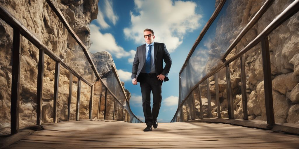 business professional navigating career path